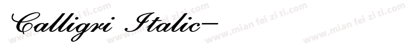 Calligri Italic字体转换
